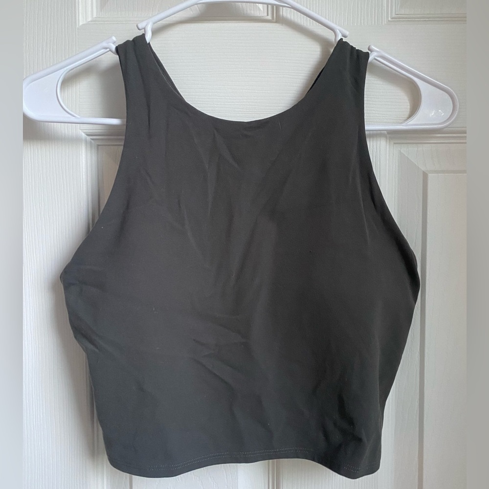 Athleta conscious crop bra/tank, grey